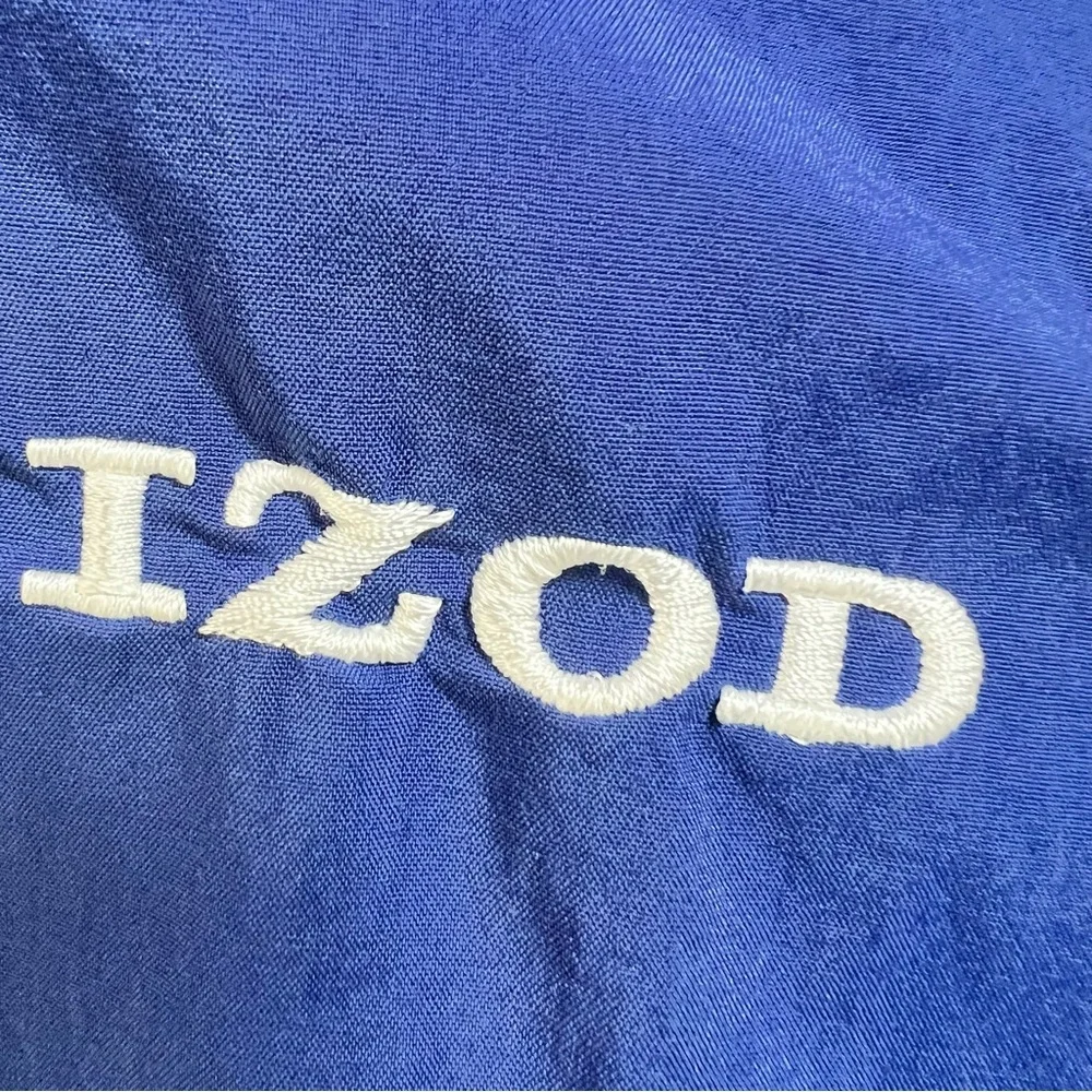 Vintage-Men’s IZOD Blue Pullover Windbreaker Golf Jacket-Size XL - V Neck.